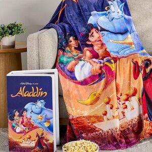 Disney Classic VHS Box with Aladdin Blanket 50x 70